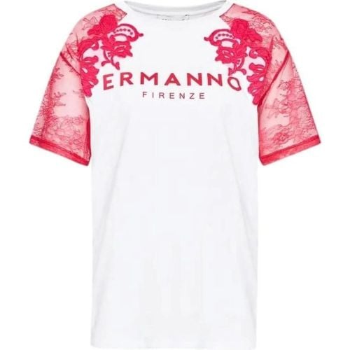 T-Shirts And Polos Biancofucsia - Größe 42 - Ermanno Firenze - Modalova