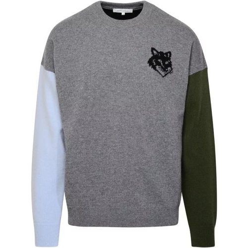 Fox Head Shirt - Größe L - gray - Maison Kitsune - Modalova