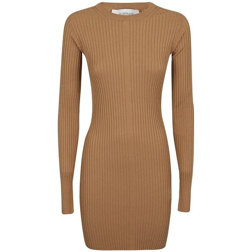 Long Sleeve Knitted Dress With Crew Neck And Body- - Größe L - Max Mara - Modalova