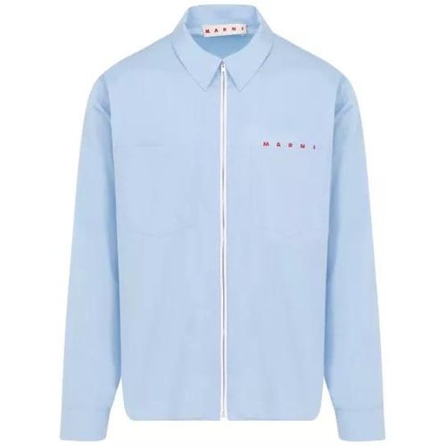 Light Blue Cotton Shirt - Größe 50 - blue - Marni - Modalova