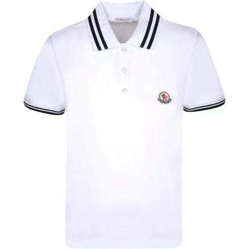 Cotton Polo Shirt - Größe S - white - Moncler - Modalova