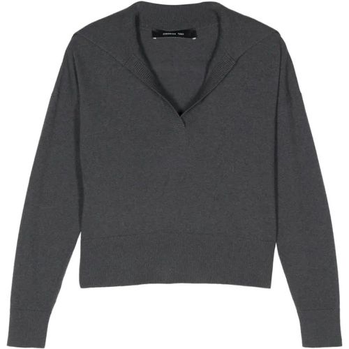 Anthracite Grey Knitted Sweater - Größe 40 - Federica Tosi - Modalova