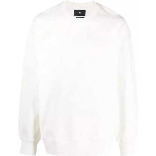 Long-Sleeved Organic Cotton Sweatshirt - Größe L - white - Y-3 - Modalova