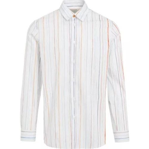 S/C Regular Fit White Organic Cotton Shirt - Größe S - Paul Smith - Modalova