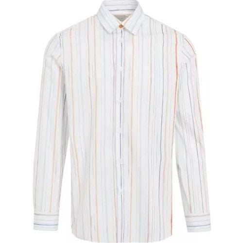 S/C Regular Fit White Organic Cotton Shirt - Größe XL - weiß - Paul Smith - Modalova