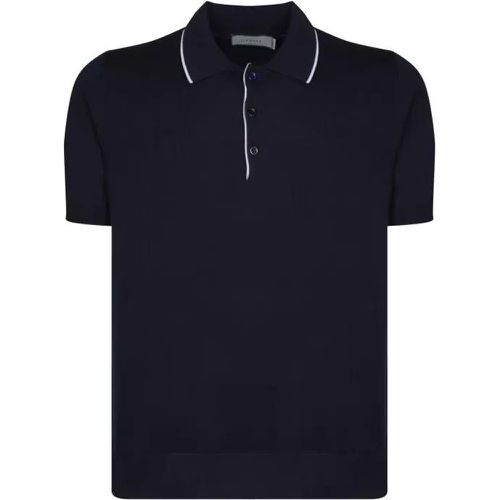 Cotton Polo Shirt - Größe 54 - black - Canali - Modalova