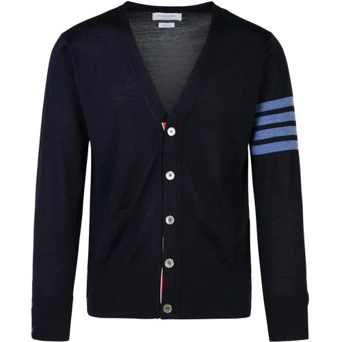 Bar' Navy Wool Cardigan - Größe 1 - Thom Browne - Modalova