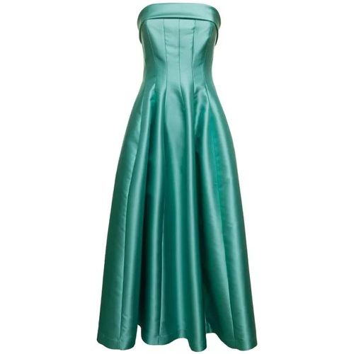 Sleeveless Dress In Green Mikado - Größe 42 - green - Plain - Modalova