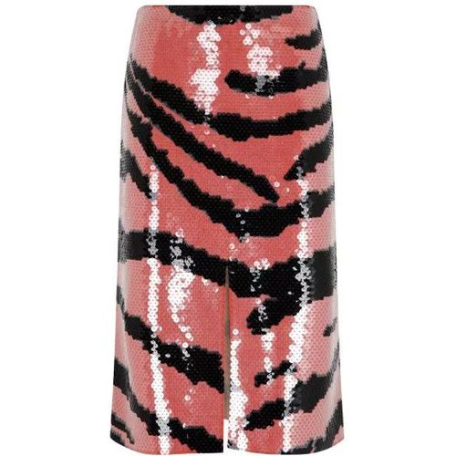 Viscose Sequin-Embroidered Tiger-Print Skirt - Größe M - Bottega Veneta - Modalova