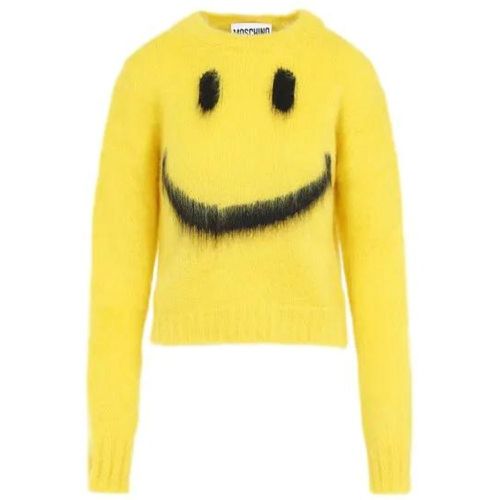 Yellow Mohair Sweater - Größe 42 - Moschino - Modalova