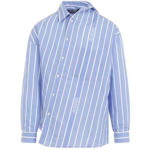 Blue Silk La Chemise Cuadro Shirt - Größe 52 - Jacquemus - Modalova