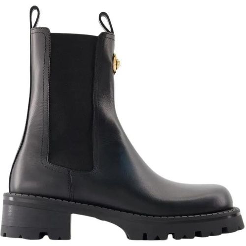 Boots & Stiefeletten - Booties Ankle Boots - Leather - Black - Gr. 38 (EU) - in - für Damen - Versace - Modalova