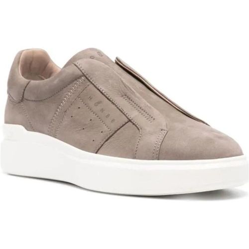 Low-Top Sneaker - Taupe Brown Calf Suede Sneakers - Gr. 8_5 - in - für Damen - Hogan - Modalova