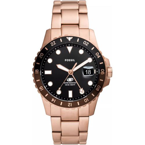 Uhren - GMT Stainless Steel Watch - Gr. unisize - in Blau - für Damen - Fossil - Modalova