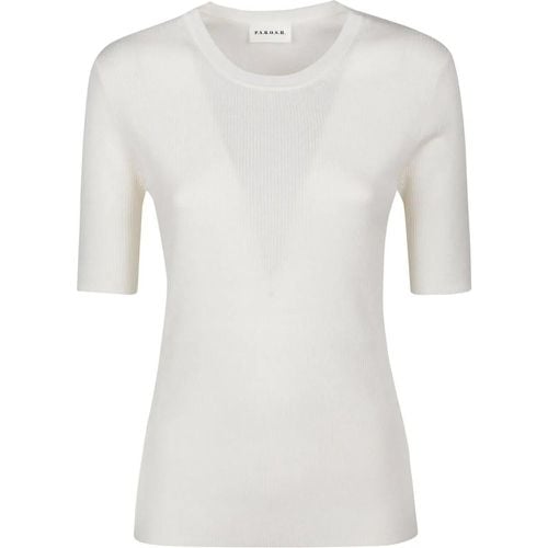 Leila Short Sleeve Sweater White - Größe S - P.A.R.O.S.H. - Modalova