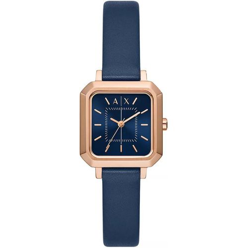 Uhr - Three-Hand Blue Leather Watch - Gr. unisize - in - für Damen - Armani Exchange - Modalova