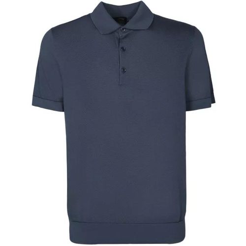 Cotton Polo Shirt - Größe 52 - blue - Brioni - Modalova