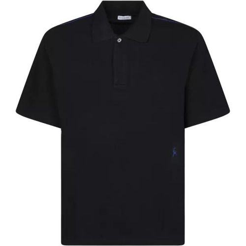 Cotton Pique Polo Shirt - Größe L - black - Burberry - Modalova