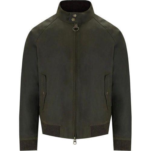 BARBOUR X PORTON WAX OLIVGRÜNE JACKE - Größe L - Baracuta - Modalova