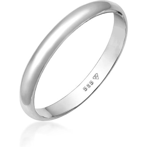 Ringe - Ring Basic Bandring Hochzeit Trauring 585 Weißgold - Gr. 54 MM - in Weiß - für Damen - Elli - Modalova