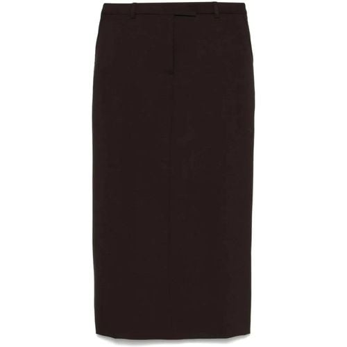 Coffee Brown Wool Skirt - Größe M - Officine Generale - Modalova