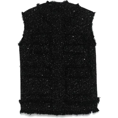 Sequined Tweed Vest - Größe 42 - schwarz - MSGM - Modalova