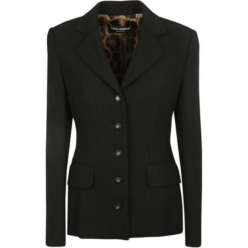 Black Wool Blazer - Größe 44 - schwarz - Dolce&Gabbana - Modalova