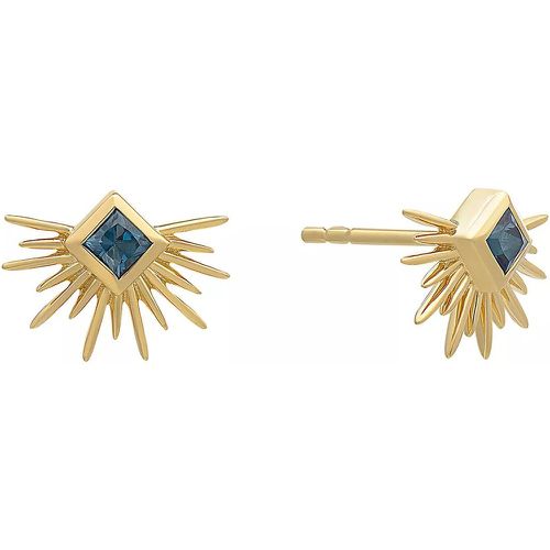 Ohrringe - Electric Goddess Topaz Stud Earrings - Gr. unisize - in Blau - für Damen - Rachel Jackson London - Modalova