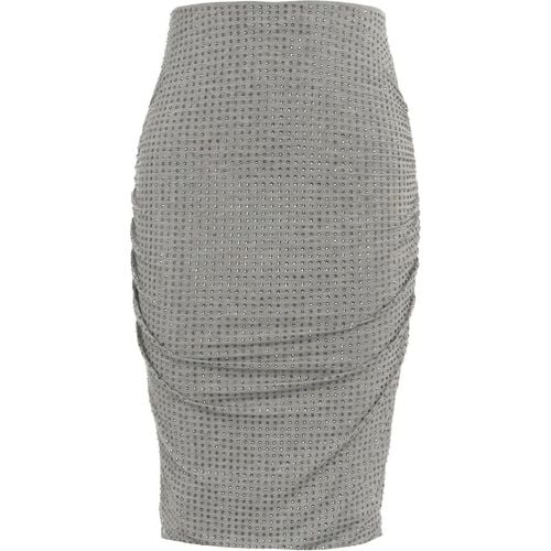 Jersey skirt with strass - Größe M - pinko - Modalova