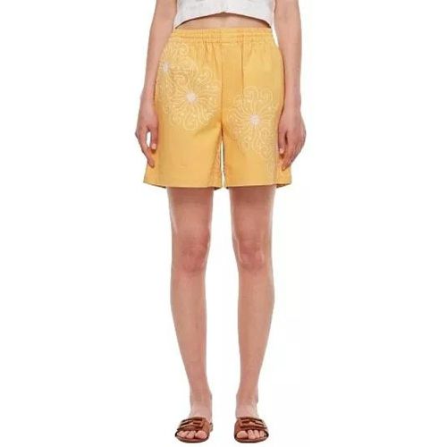 Soleil Cotton Blend Shorts - Größe XS - yellow - Bode New York - Modalova