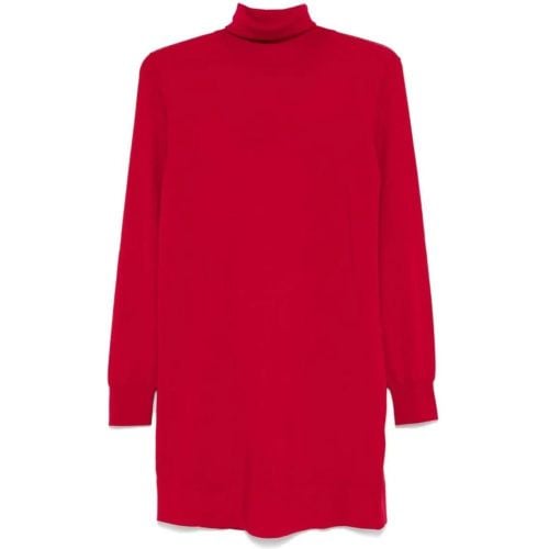 Vibrant Red Mélange Knit Mini Dress - Größe M - P.A.R.O.S.H. - Modalova