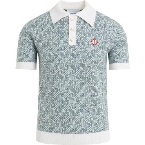 Wool Jacquard Monogram Polo - Größe L - Casablanca - Modalova