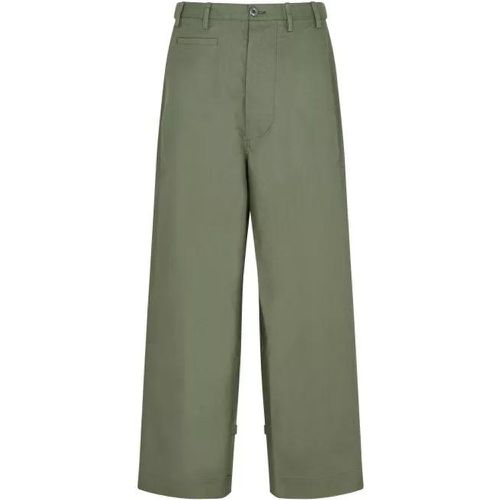 Oversized Straight Dark Khaki Cotton Pants - Größe M - grün - Kenzo - Modalova