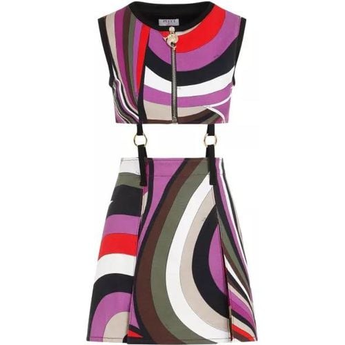 Multicolor Cotton Mini Dress - Größe 38 - Pucci - Modalova