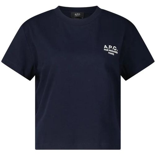 T-Shirt mit Logo-Stickerei - Größe L - blau - A.P.C. - Modalova