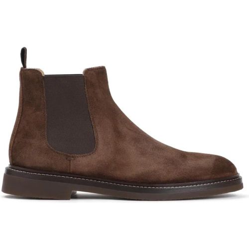 Stiefel - Dark Brown Suede Leather Ankle Boot - Gr. 41 (EU) - in - für Damen - BRUNELLO CUCINELLI - Modalova