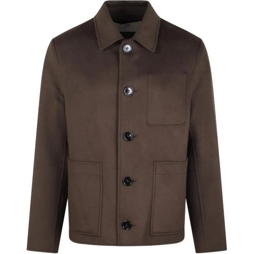 Boxy Buttoned Jacket - Größe M - braun - AMI Paris - Modalova