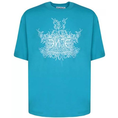Blue Cotton T-Shirt - Größe S - blue - Acne Studios - Modalova