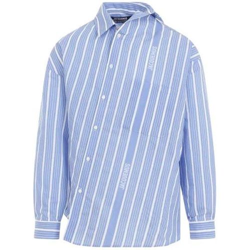 Blue Silk La Chemise Cuadro Shirt - Größe 52 - Jacquemus - Modalova