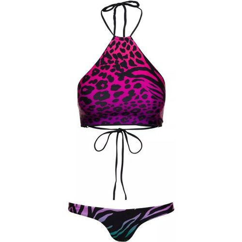 Animal-Print Bikini Set In Fuchsia Technical Fabri - Größe M - pink - The Attico - Modalova
