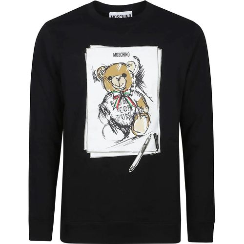 Teddy Bear Print Sweatshirt Black - Größe L - Moschino - Modalova