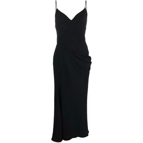 Midi Dress Draped Black - Größe 40 - black - alexander mcqueen - Modalova