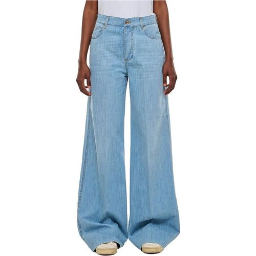 Bleached Light Wide Leg Denim Pants - Größe 38 - Bottega Veneta - Modalova