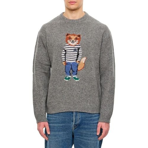 Dressed Fox Intarsia Jumper - Größe L - Maison Kitsune - Modalova