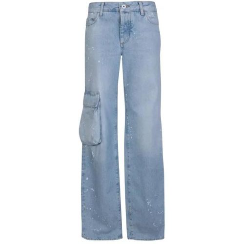 Light Blue Cotton Cargo Jeans - Größe 25 - blau - Off-White - Modalova
