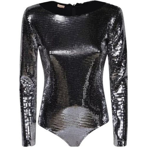 Sequins Covered Bodysuit - Größe 40 - black - Blanca Vita - Modalova