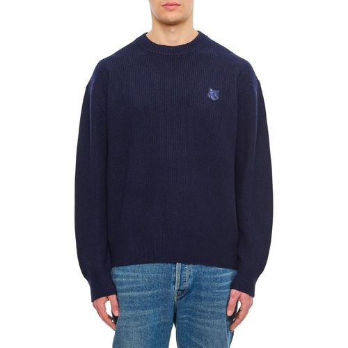 Bold Fox Head Patch Comfort Ribbed Jumper - Größe M - Maison Kitsune - Modalova