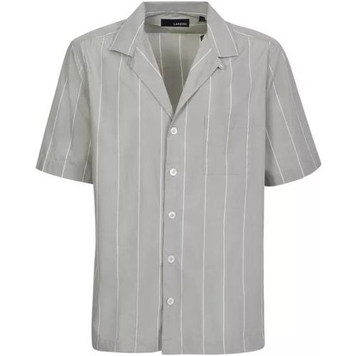 Pinstripe Pattern Cotton Shirt - Größe M - green - Lardini - Modalova