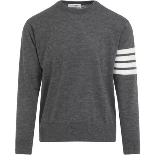 Medium Gray Wool 4-Bar Pullover - Größe 2 - gray - Thom Browne - Modalova