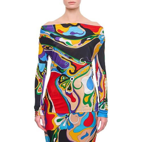 Jersey Organzino Long Sleeves Blouse - Größe 40 - Pucci - Modalova